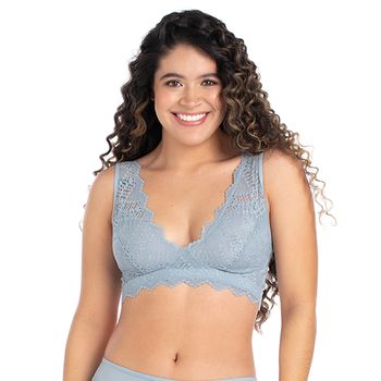 Bralette sin arco, tiene copas triangulares