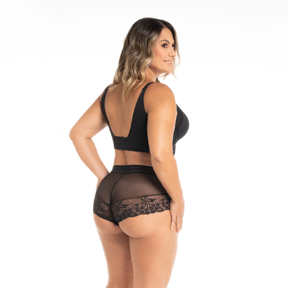 Lencería Boxer De Mujer Encaje Bóxer Panty Cachetero De Encaje