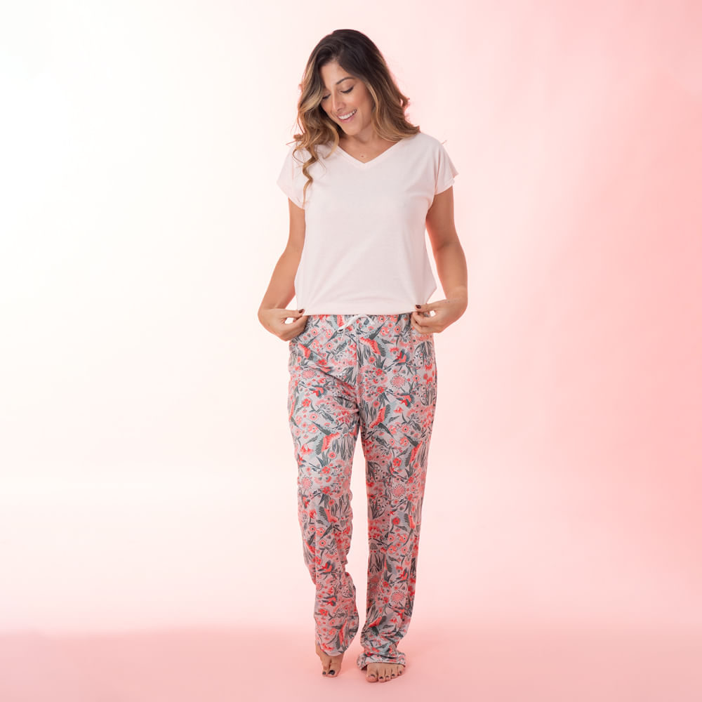 Tania Pijama Mujer Manga Corta Pantalon Largo Conjunto De Pijama